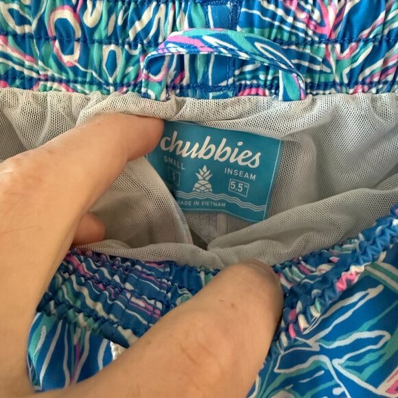 Chubbies Men's Swim Shorts Size Small Color Blue - Picture 3 of 5